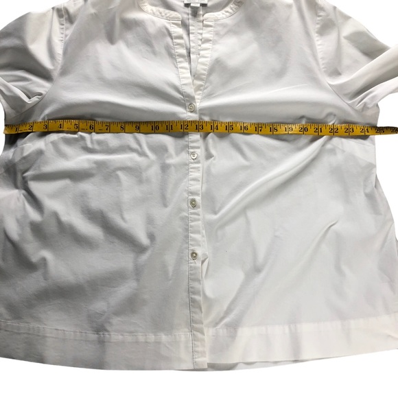 JJill Womens 2X White Shirt Collection Button Front Long Sleeve Top, open neck - Picture 7 of 10
